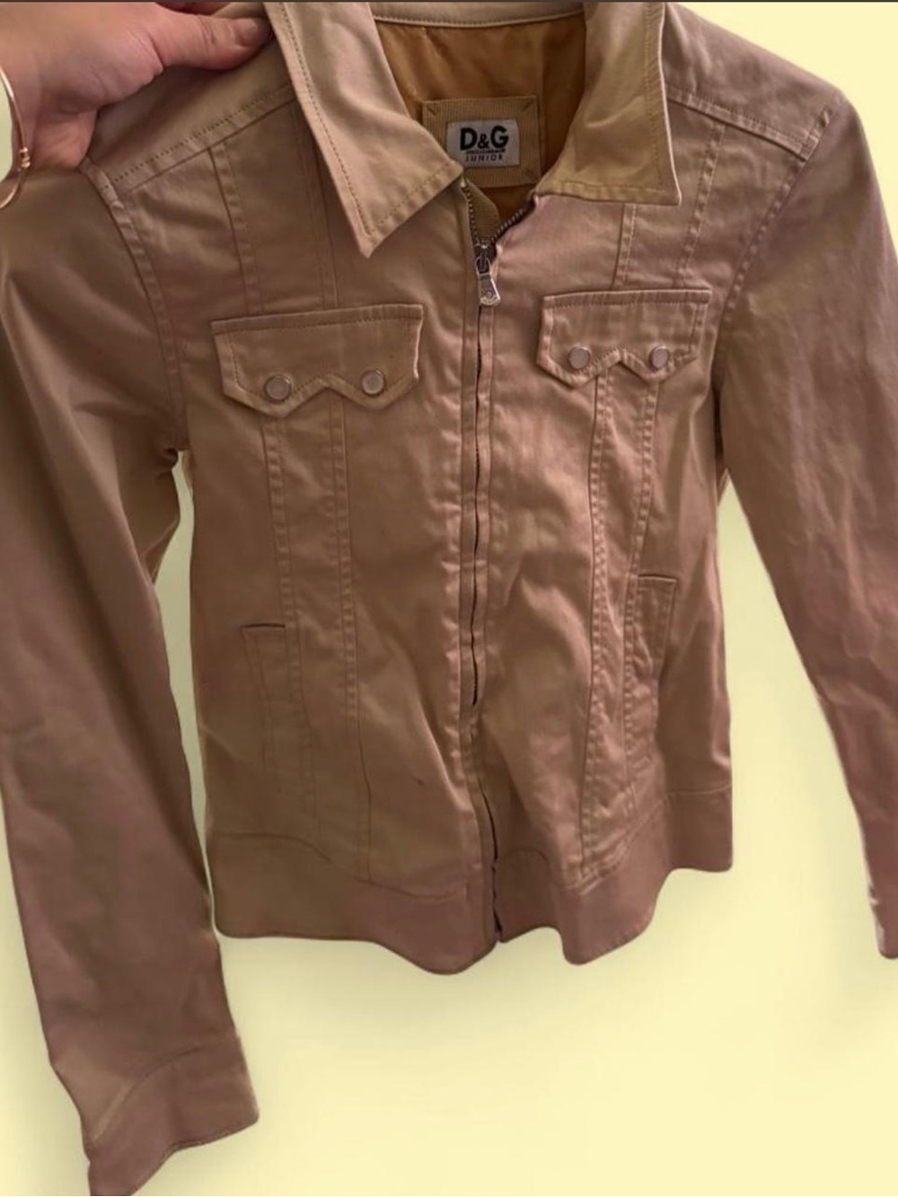 Dolce & Gabbana Beige Logo-Lined Jacket
